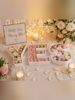 12" Letter Y Fillable Candy Box Clear Top Party Treat Box White New